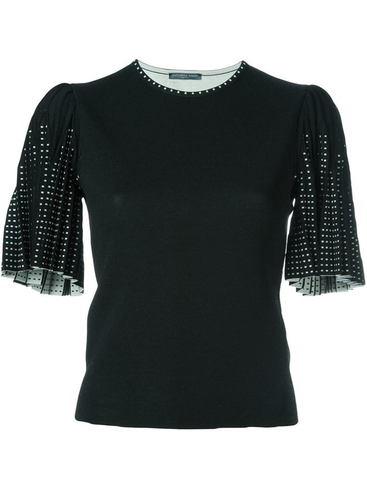 Alexander Mcqueen Round Neck Knit Top, Women's, Size: Small, Black, Polyamide/polyester/spandex/elastane/wool