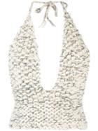 Jacquemus Large Weave Halterneck Top - Neutrals