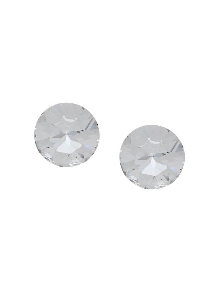 Saint Laurent Smoking Crystal Earrings - Silver