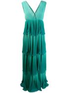 Just Cavalli Tiered Evening Dress - Green