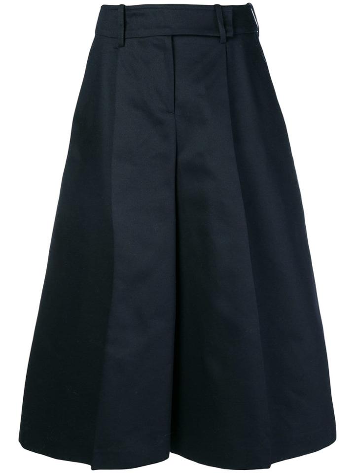 Jil Sander Navy Wide Leg Culottes - Blue