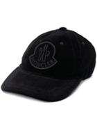 Moncler Velvet Logo Cap - Black