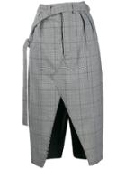 Unravel Project Front Slit Skirt - Black