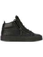 Giuseppe Zanotti Design Kriss Mid-top Sneakers, Women's, Size: 38, Black, Leather/rubber