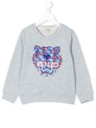 Kenzo Kids - Tiger Sweatshirt - Kids - Cotton - 6 Yrs, Grey