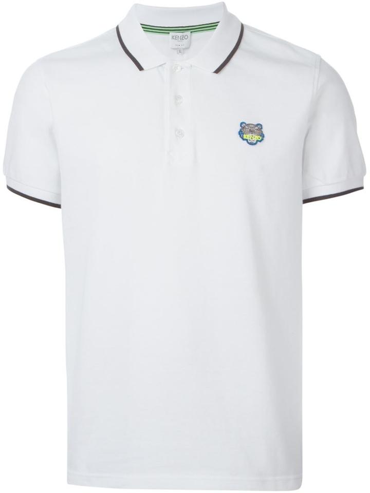 Kenzo 'tiger' Polo Shirt, Men's, Size: Large, White, Cotton