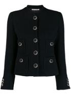 Alessandra Rich Tailored Decorative Button Jacket - Black