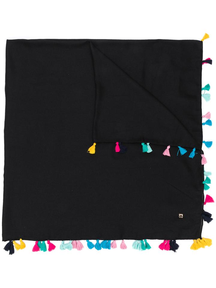 Twin-set Colour Tassel Scarf - Black