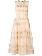 Simone Rocha Embroidered Tulle Dress - Nude & Neutrals