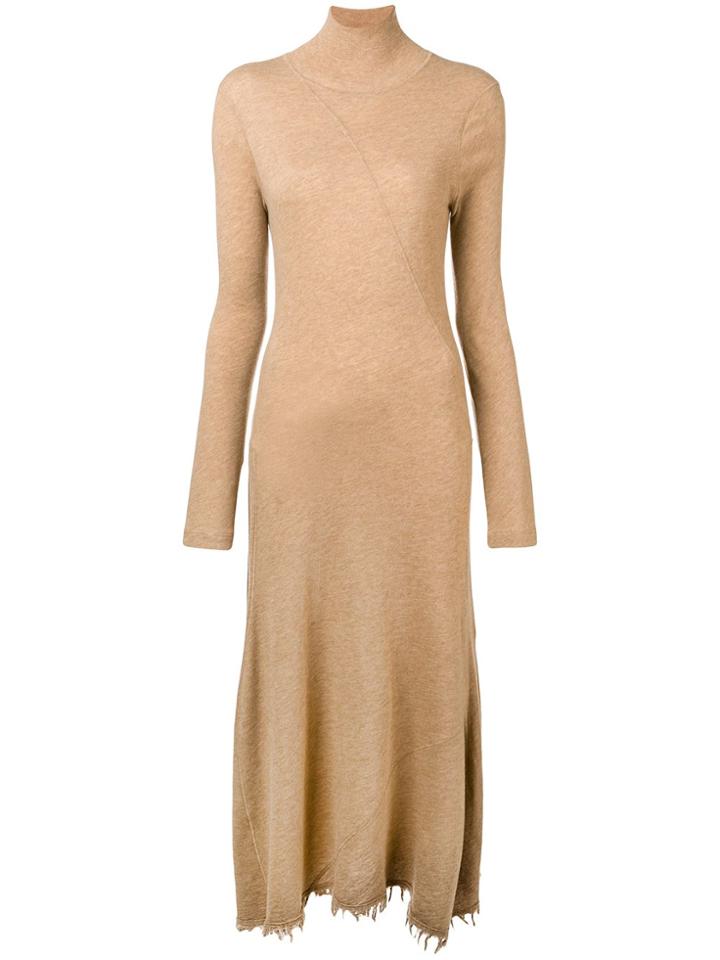 Jil Sander Frayed Knit Dress - Nude & Neutrals