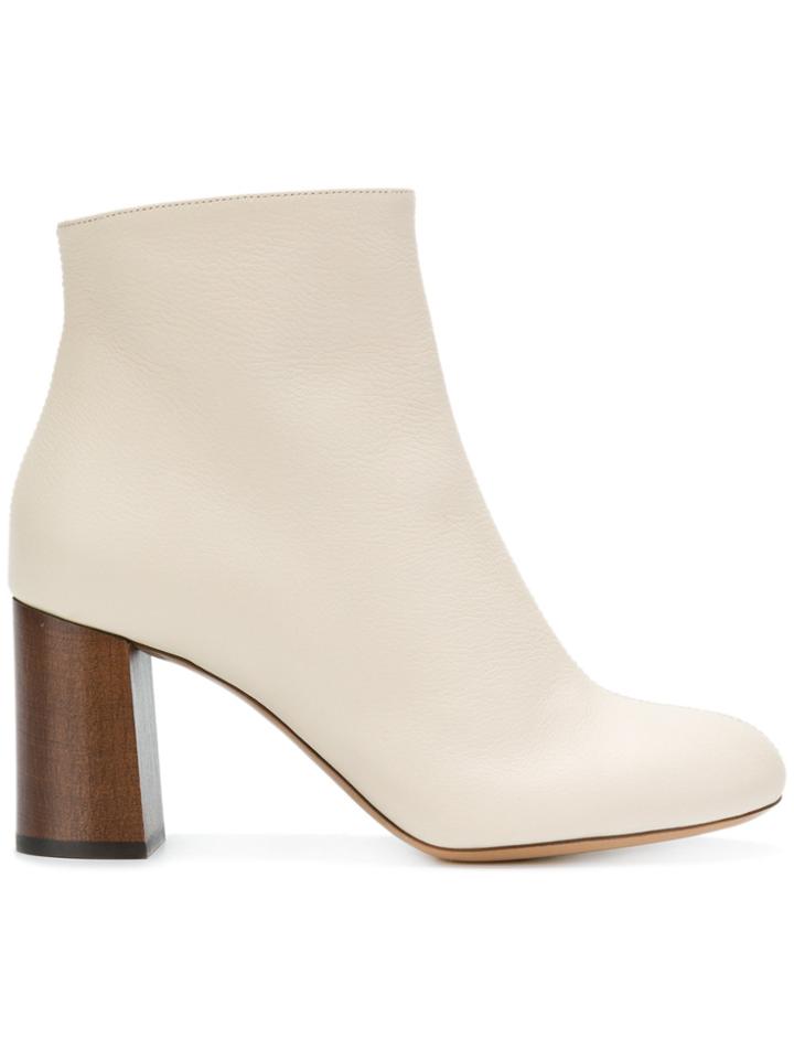 Chloé Light Coloured Designer Boots - Nude & Neutrals