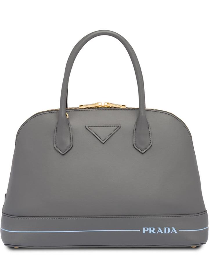 Prada Prada Mirage Large Leather Bag - Grey