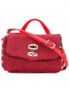 Zanellato Tote Bag, Women's, Red, Cotton/calf Leather/metal (other)