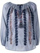 Steffen Schraut Embroidered Sequin Blouse - Blue