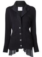 Sacai Blazer Style Cardigan, Women's, Size: 3, Black, Cotton