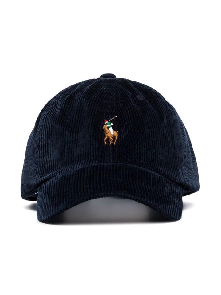 Polo Ralph Lauren Logo Corduroy Baseball Cap - Blue