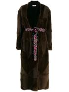 Attico Long Belted Coat - Brown