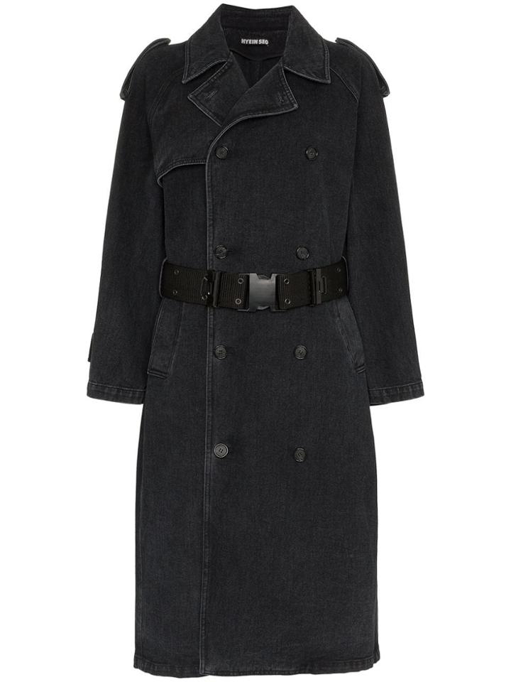 Hyein Seo Denim Trench Coat - Grey
