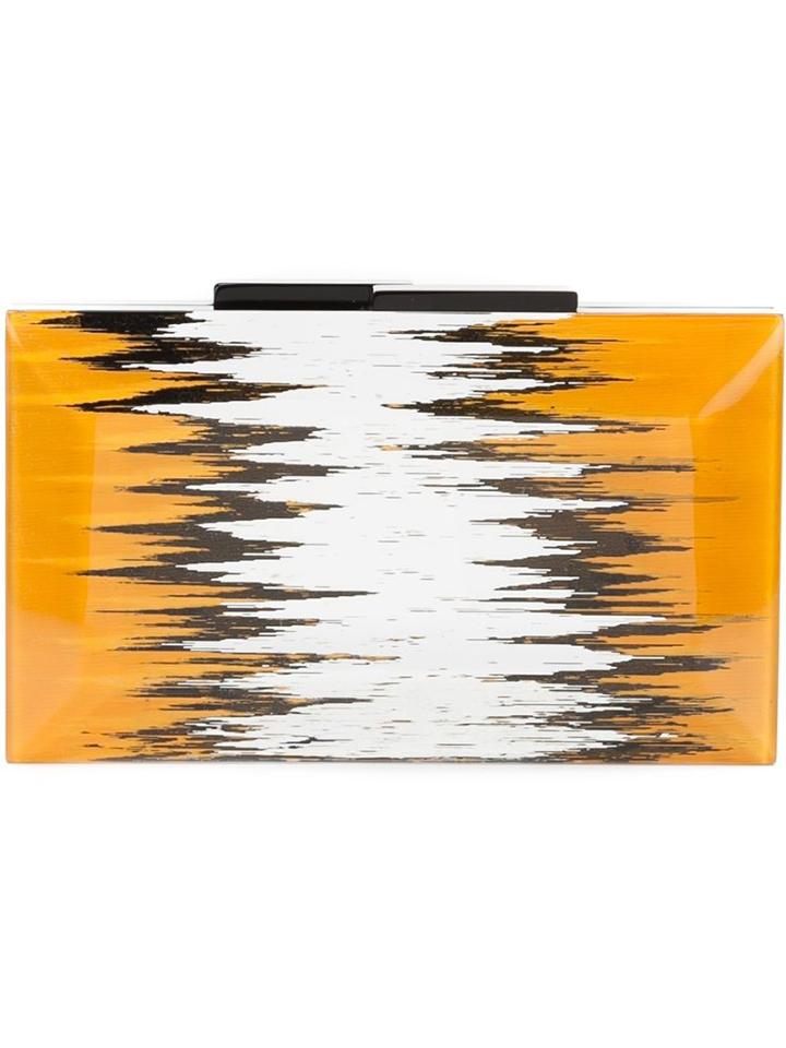 Rauwolf Emerald Gem Clutch, Women's, Black, Silk/polyacrylic