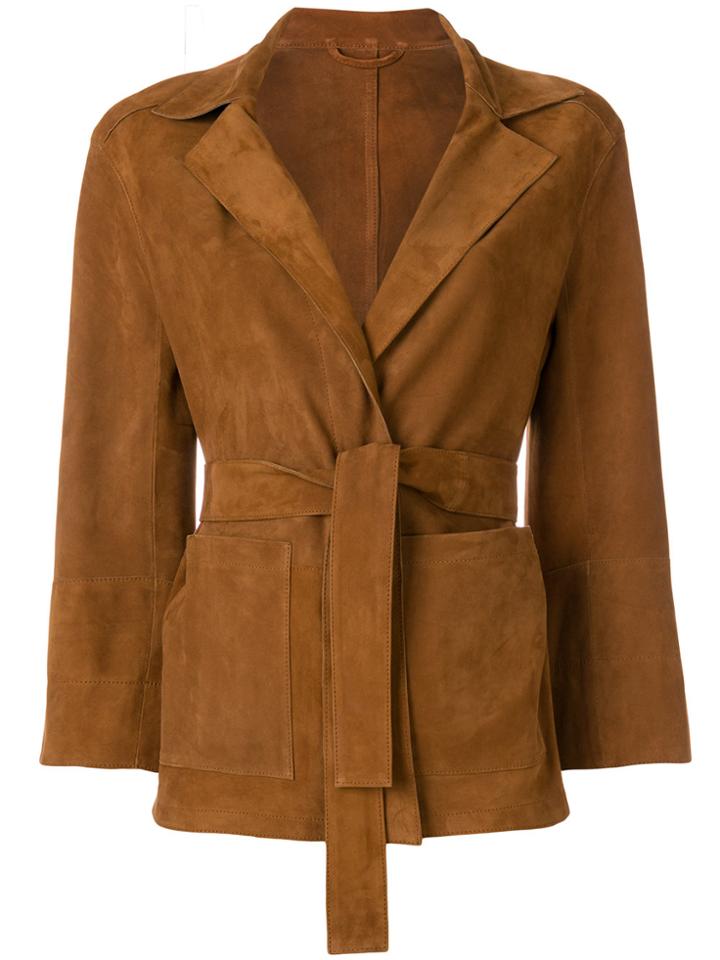 Sylvie Schimmel V-neck Belted Jacket - Brown