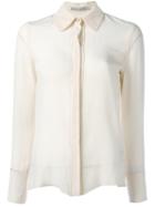 Alice+olivia Classic Long Sleeve Shirt, Women's, Size: Large, Nude/neutrals, Silk/nylon