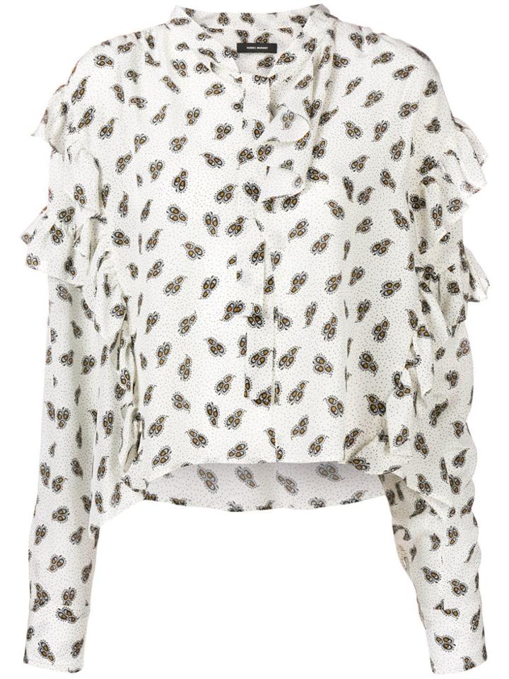 Isabel Marant Libel Ruffle Blouse - White