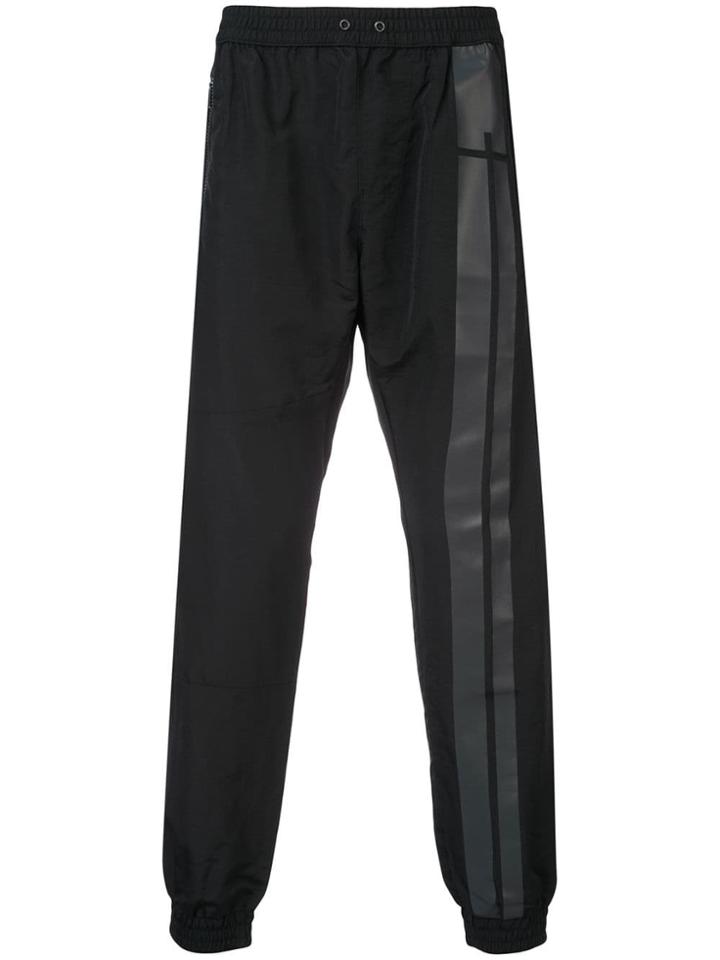 Rta Contrast Stripe Track Pants - Black