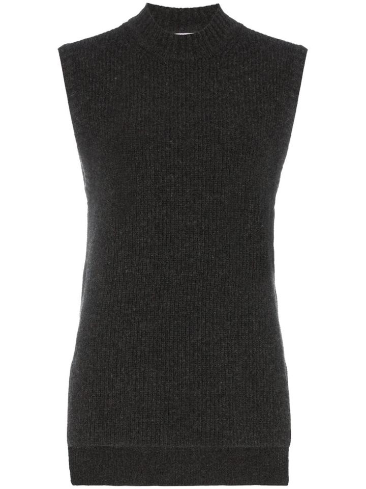 Rejina Pyo Sleeveless Knitted Wool Blend Vest - Grey