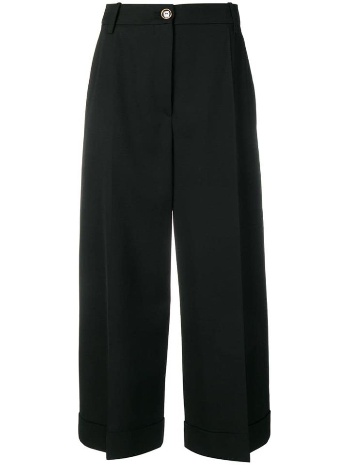 Valentino Cropped Palazzo Pants - Black