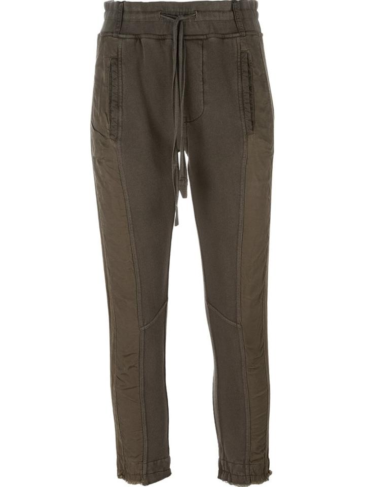 Haider Ackermann Panelled Cropped Trousers, Women's, Size: Medium, Green, Cotton