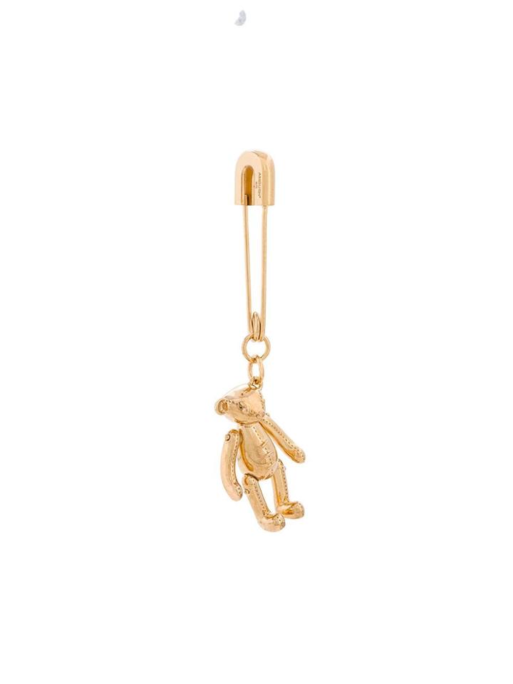 Ambush Teddy Bear Charm Earring - Metallic