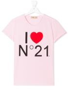 No21 Kids Teen Printed T-shirt - Pink & Purple