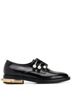 Coliac Pearl-embellished Loafers - Black