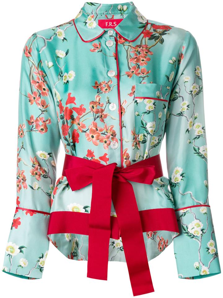 F.r.s For Restless Sleepers Belted Floral Shirt - Multicolour
