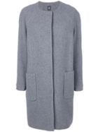 Eleventy Collarless Coat - Grey