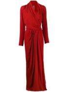 Rick Owens Longline Wrap Dress - Red