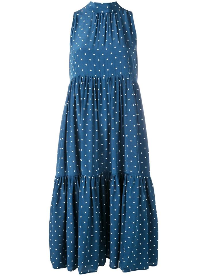 Asceno Polka Dot Dress - Oasis Blue Polka Cw30