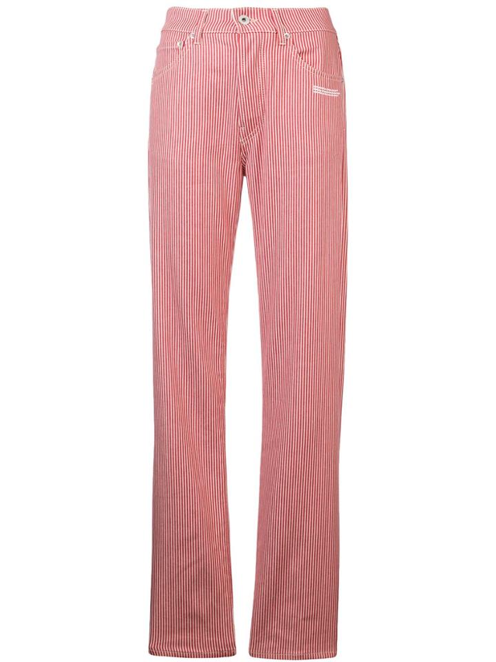 Off-white Striped Jeans - Red