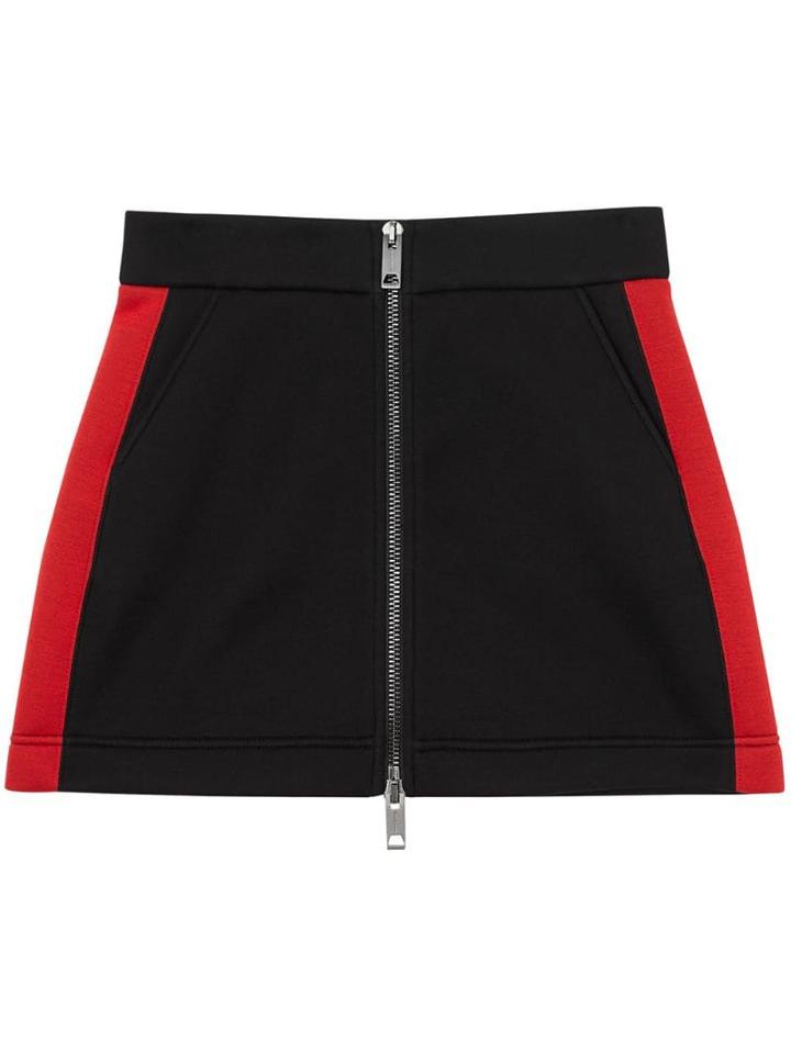 Burberry Logo Detail Neoprene Mini Skirt - Black