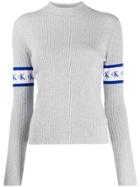 Calvin Klein Jeans Logo Sleeve Sweater - Grey