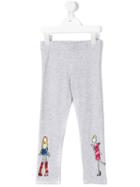 Simonetta Girls Print Leggings, Girl's, Size: 10 Yrs, Grey