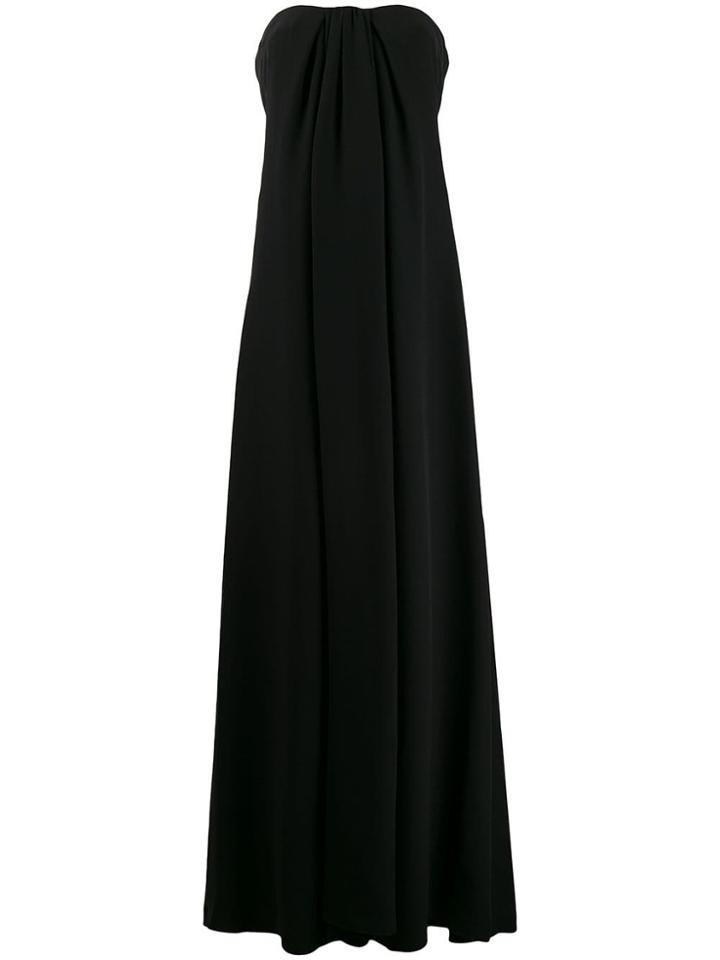 Valentino Vintage 2000's Draped Evening Gown - Black