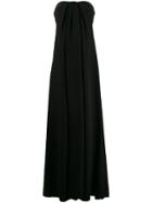 Valentino Vintage 2000's Draped Evening Gown - Black