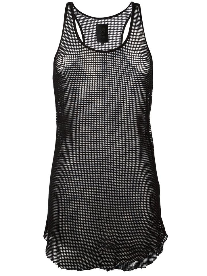 Thom Krom Net Tank Top, Women's, Size: Small, Black, Cotton