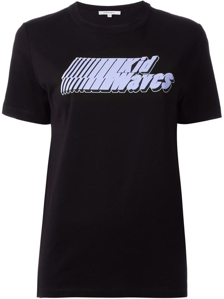 Carven 'kid Waves' Print T-shirt, Size: Medium, Black, Cotton
