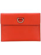 Burberry Foldover Clutch Bag - Red