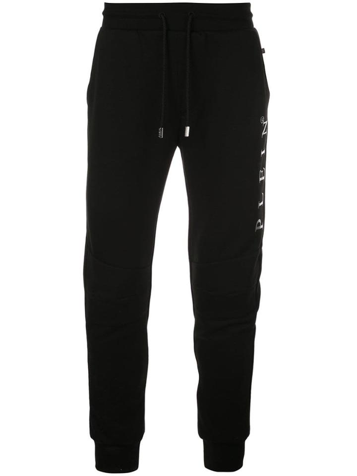 Philipp Plein Contrast Logo Track Pants - Black