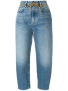 Levi's: Made & Crafted Barrel Crop Jeans - Blue