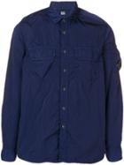 Cp Company Logo Sleeve Lightweight Jacket - Blue
