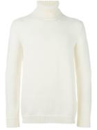 Roberto Collina Roll Neck Knitted Sweater, Men's, Size: 50, Nude/neutrals, Merino